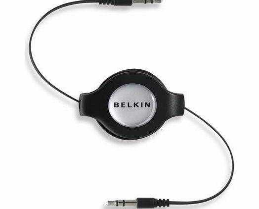 Belkin Retractable Auxiliary Cable for iPod and iPhone (4.5 feet) [CD]